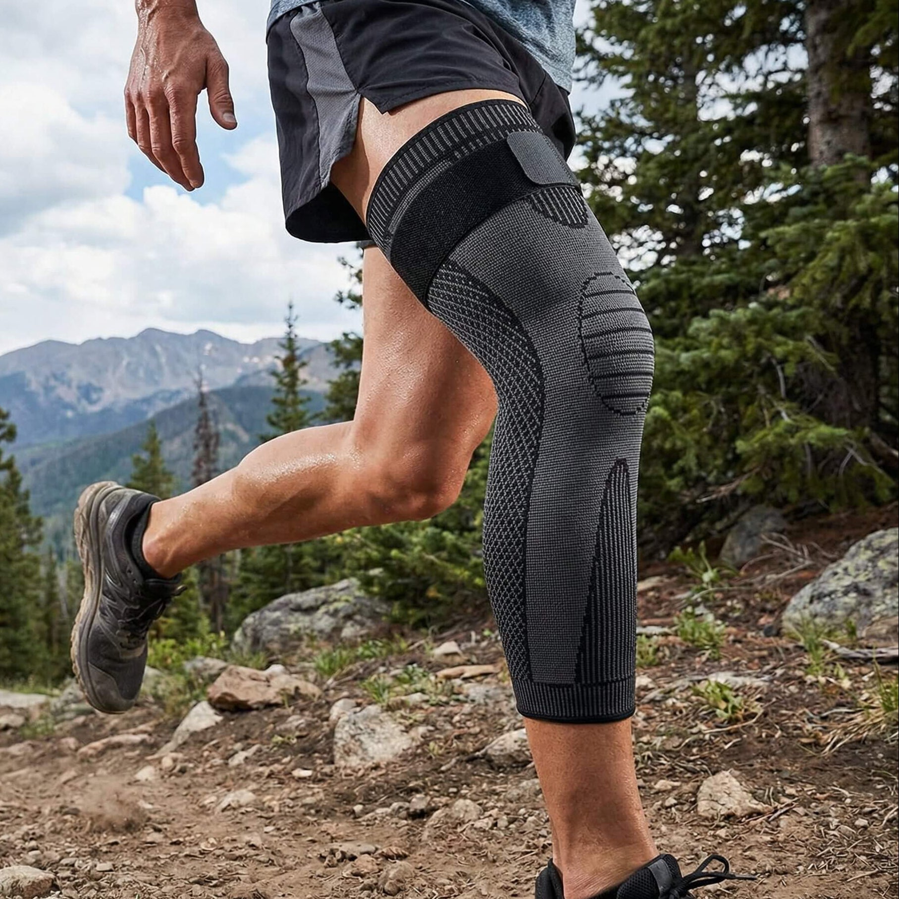 Kniebandage mit Kompression | Stabiler Halt | Atmungsaktiv und Rutschfest | Stabilon