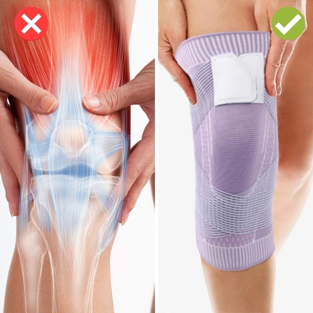 Kniestütze | Sofortige Unterstützung | Kompressionsbandage mit Stabilisierung | KneeRelief