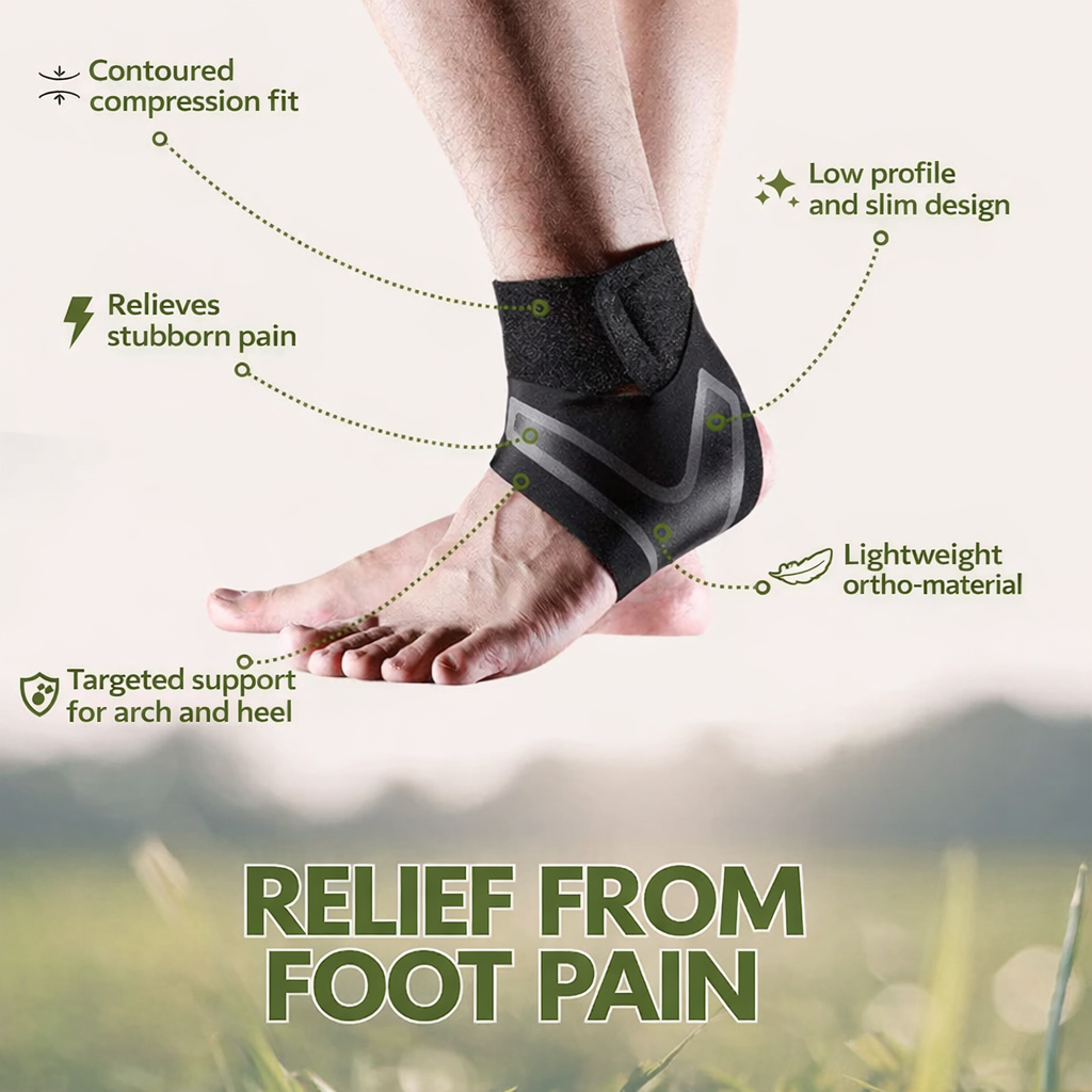 Knöchelbandage | Fußbandage mit Kompression | Stabiler Halt für Ferse | Orthexa