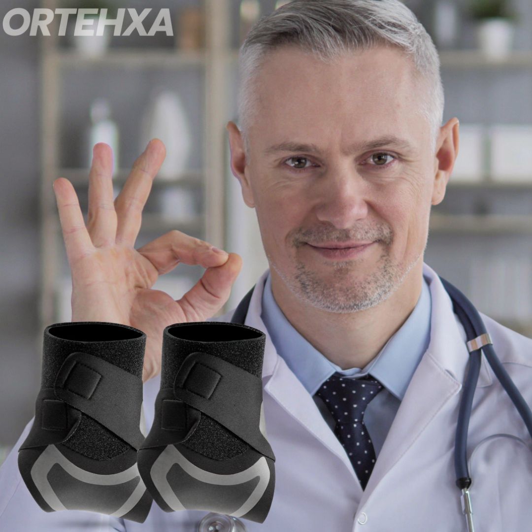 Knöchelbandage | Fußbandage mit Kompression | Stabiler Halt für Ferse | Orthexa