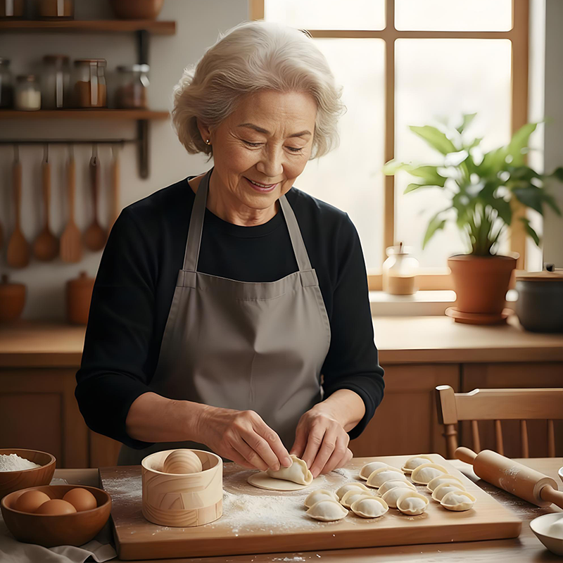 Knödel| Teigpresse aus Holz | Antihaft Oberfläche | DumpliForm