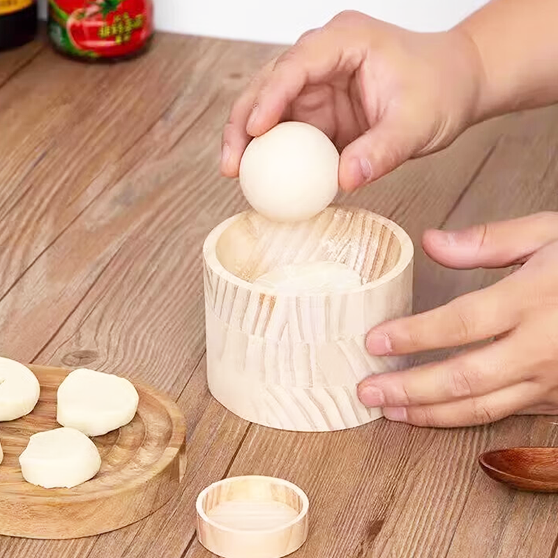 Knödel| Teigpresse aus Holz | Antihaft Oberfläche | DumpliForm
