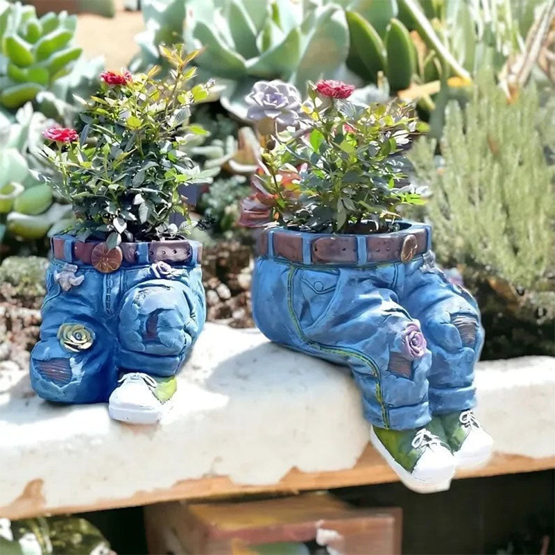 Creative Flower Pot | Jeans Design | Weatherproof | Potpants