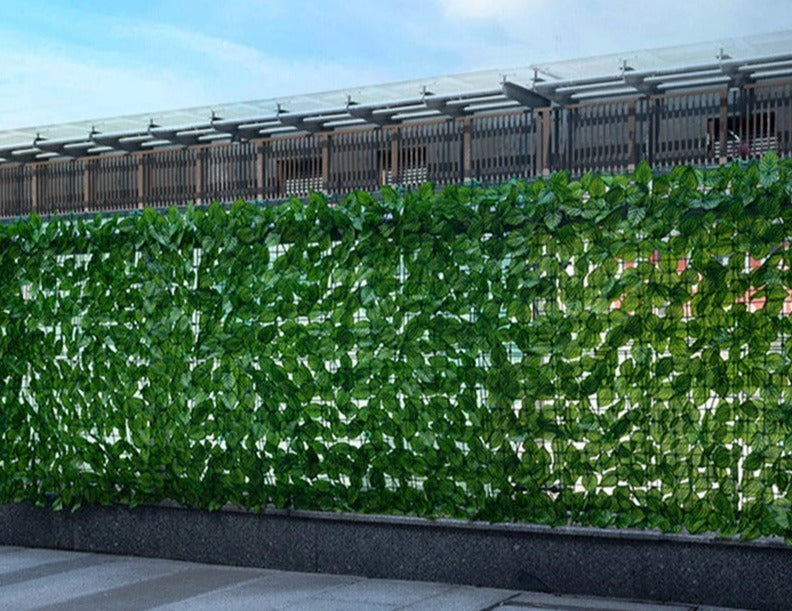 Künstlicher Blätter-Sichtschutz | Wetterfest und UV-Beständig | Zuschneidbar | LeafShield