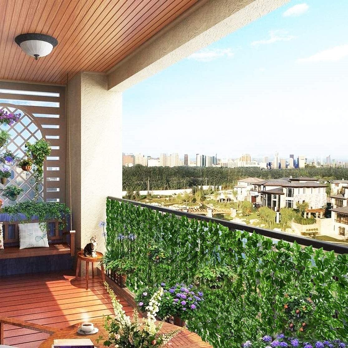 Künstlicher Blätter-Sichtschutz | Wetterfest und UV-Beständig | Zuschneidbar | LeafShield