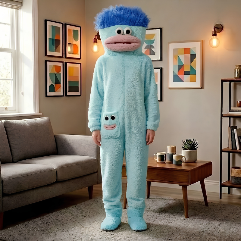 Kuscheliger Schlafanzug aus Coralfleece S-2XL | Farben Grün, Blau, Schwarz, Blau-Grau | Weich und Warm für Entspannte Abende 2