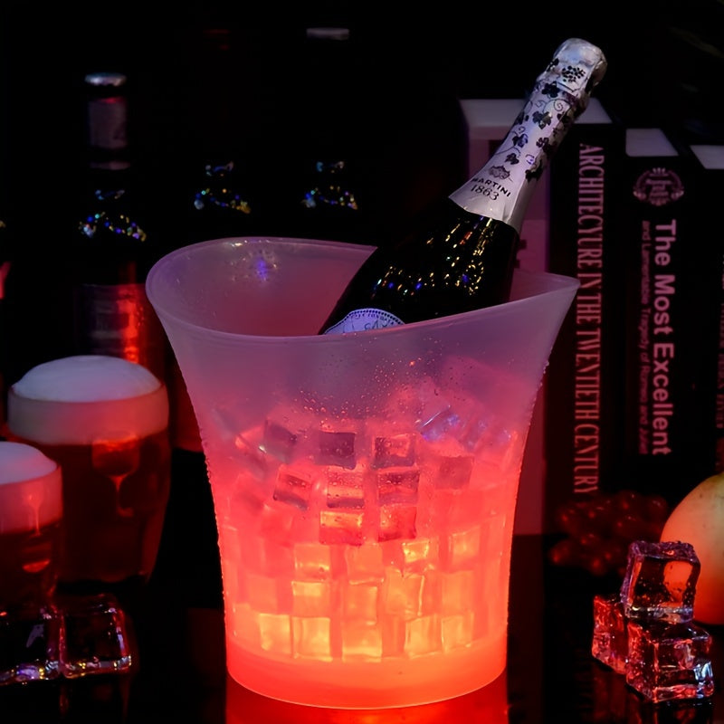 LED-valaistu jääastia | Valaiseva juomajäähdytin 5 L | Värinvaihto | GlowChill