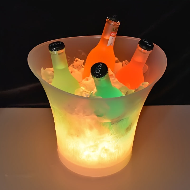 LED-valaistu jääastia | Valaiseva juomajäähdytin 5 L | Värinvaihto | GlowChill