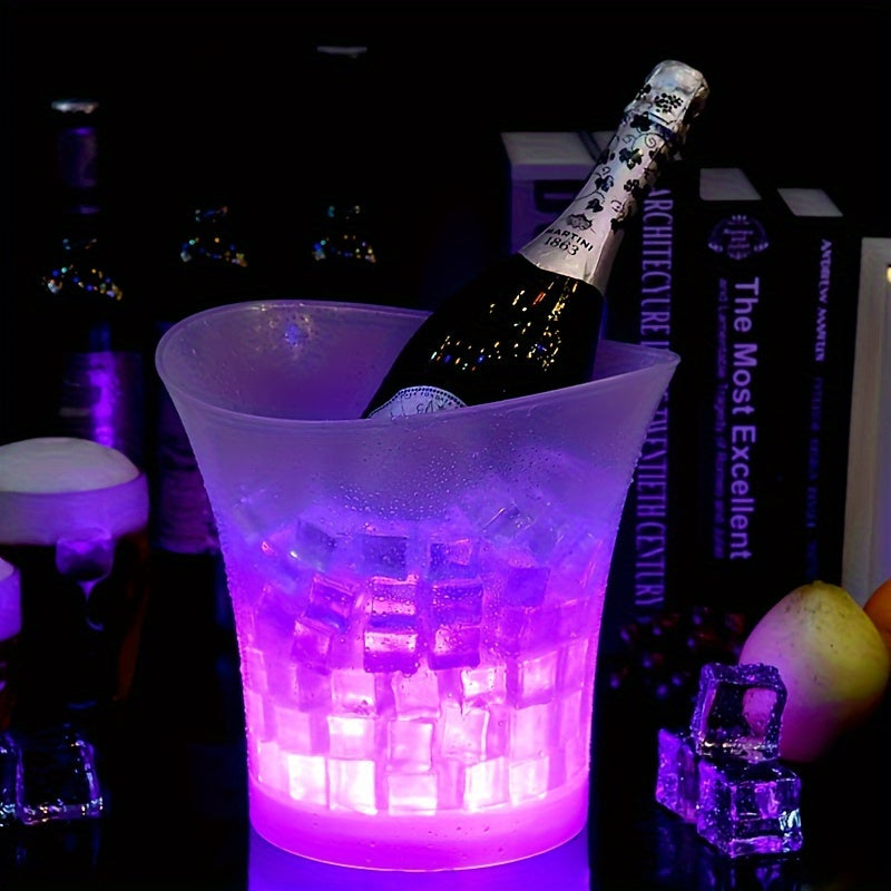 LED-valaistu jääastia | Valaiseva juomajäähdytin 5 L | Värinvaihto | GlowChill