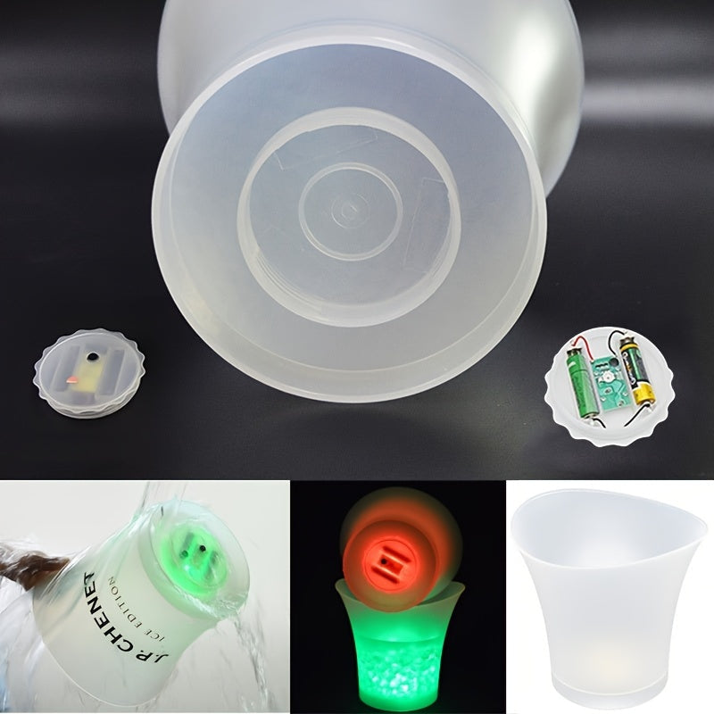 LED-valaistu jääastia | Valaiseva juomajäähdytin 5 L | Värinvaihto | GlowChill