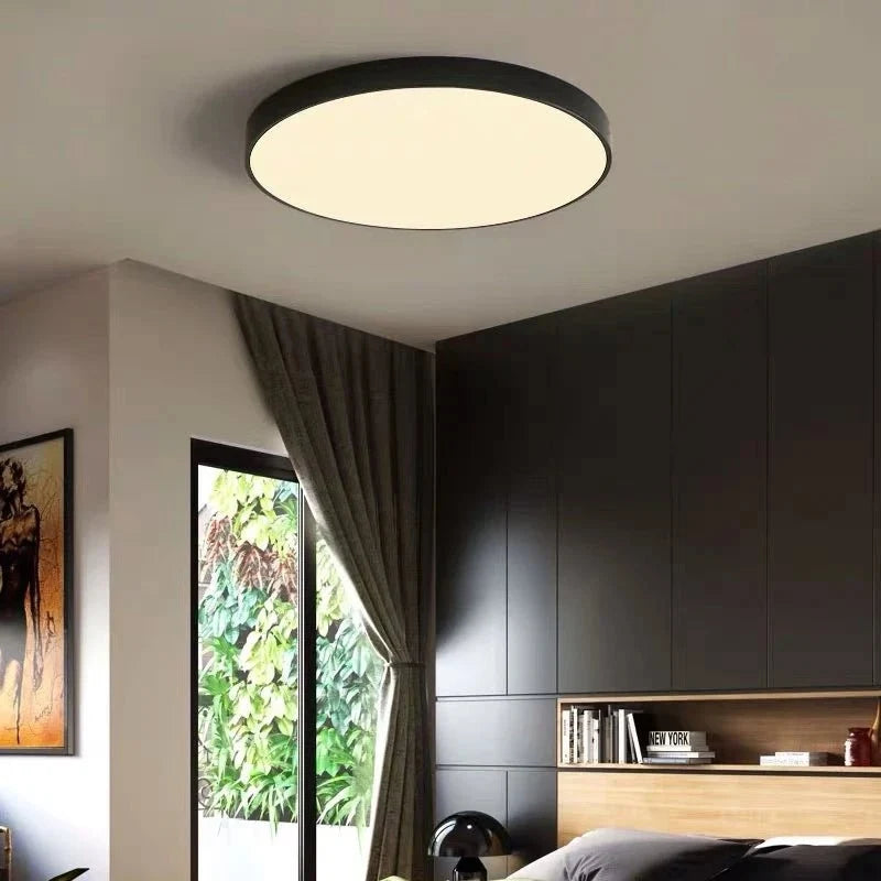 LED Deckenleuchte Metall Ø 30/40/50 cm | Rund in 5 Farben, Warm- oder Kaltweiß | Energieeffizienz A+ für Wohnzimmer & Büro 2