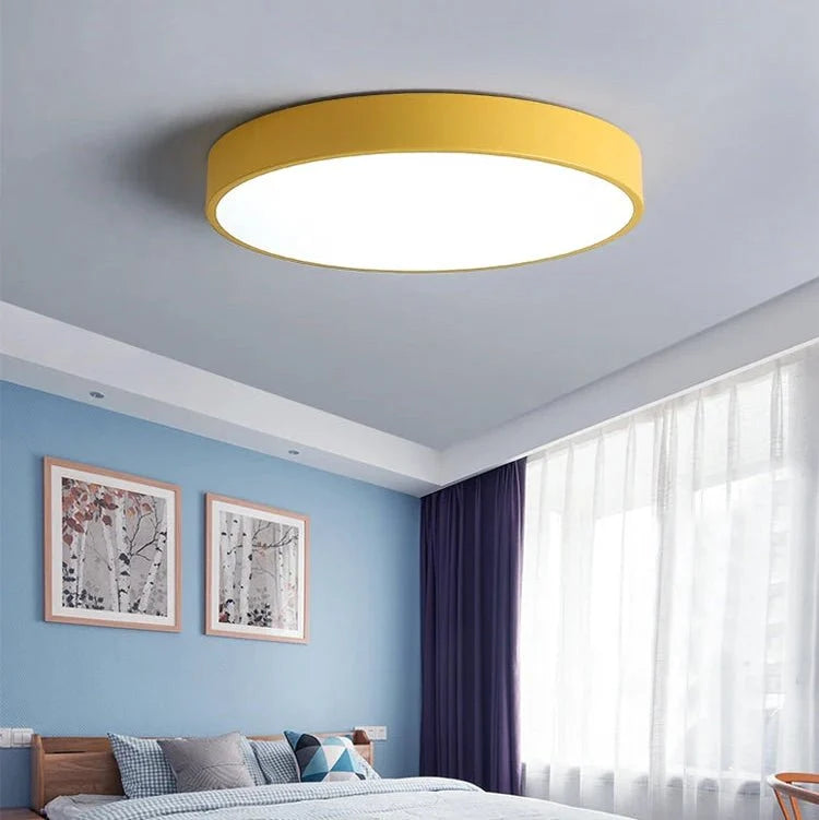LED Deckenleuchte Metall Ø 30/40/50 cm | Rund in 5 Farben, Warm- oder Kaltweiß | Energieeffizienz A+ für Wohnzimmer & Büro 1