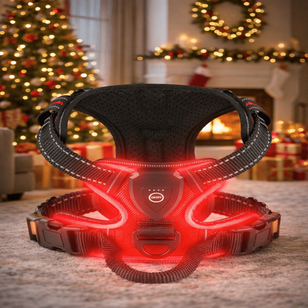 LED-Hundegeschirr | Verstellbare No-Pull-Passform | Strapazierfähiges Oxford-Gewebe | ShineDog