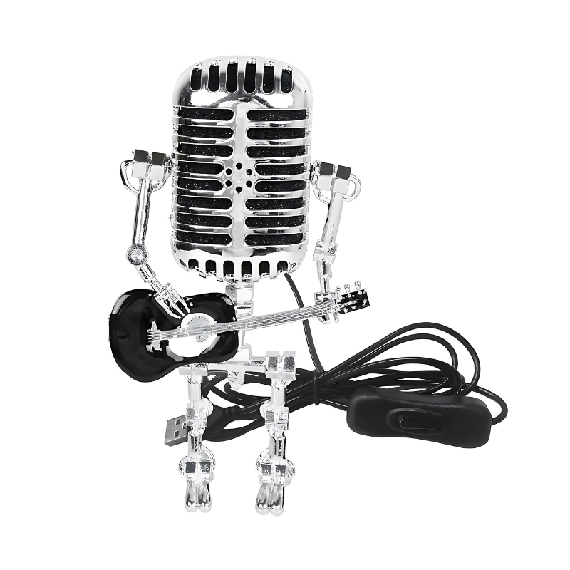LED-Schreibtischlampe | im Roboter-Design | Verstellbare Gelenke | Deko-Tischlampe | RetroGlow