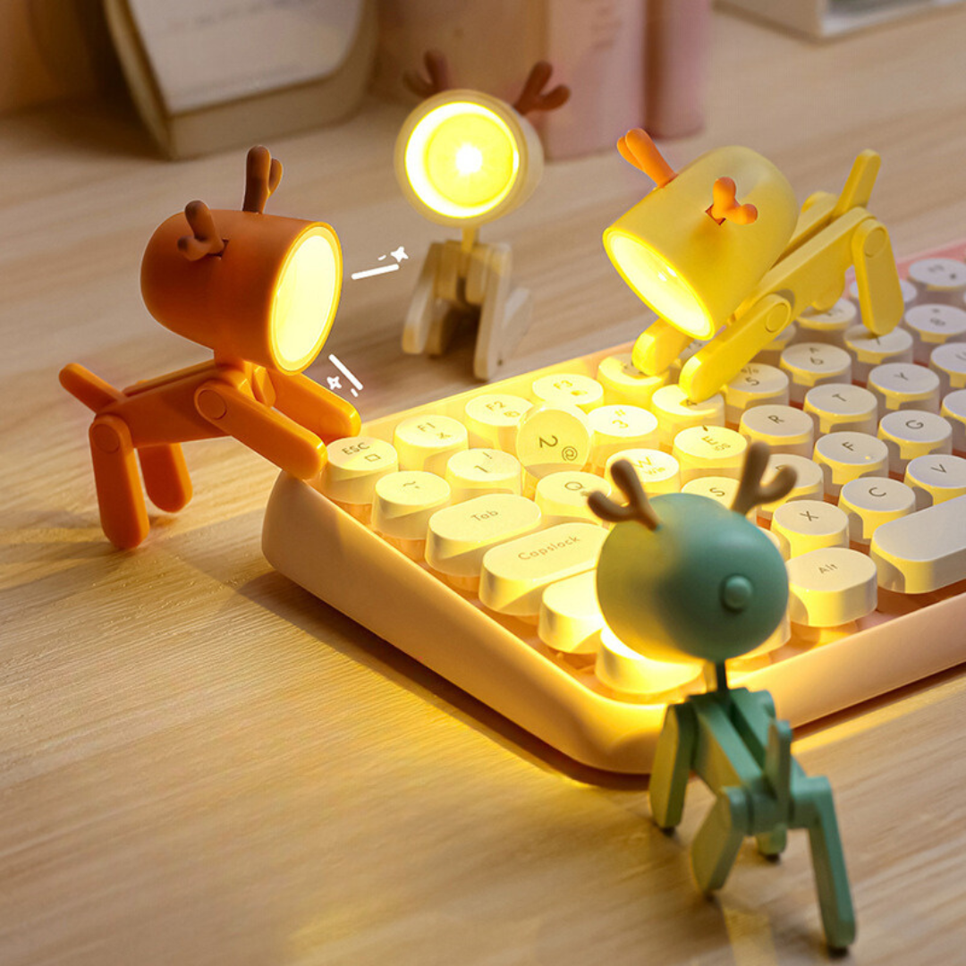 LED Tisch Tierlichter | Beruhigt beim Einschlafen | Verstellbar, batteriebetrieben | SleepPaws