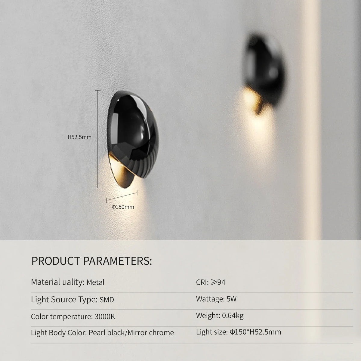 LED Wandleuchte Eisen & Aluminium | 4 Farben, 3000K Warmweiß | Flimmerfreies, blendfreies Licht, 3 Jahre Garantie 10