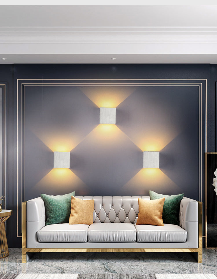 LED-Wandleuchte | Würfeldesign | Licht Nach Oben & Unten für Wandeffekt | CubeGlow