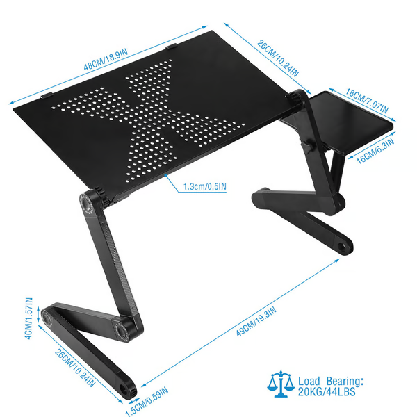 Laptopständer Aluminium | Verstellbar | Belüftete Ablage | Pivolt