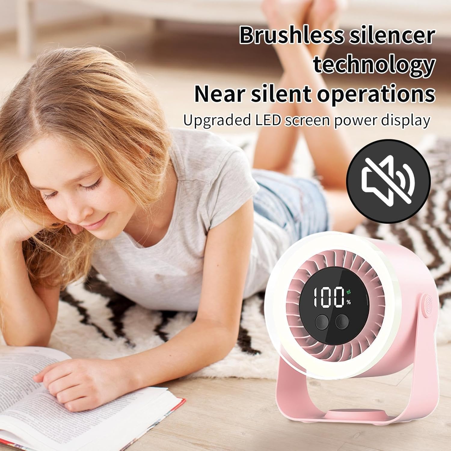 Leiser Tischventilator | 10 Stufen | Schnellladung | Auralis