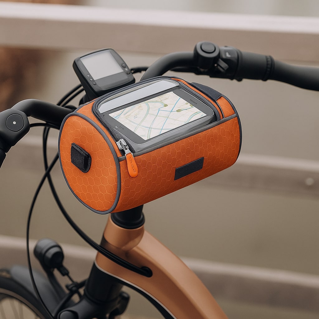Taška na řídítka jízdního kola | Dotykové okénko | Vodoodpudivá a odnímatelná | RideCarry