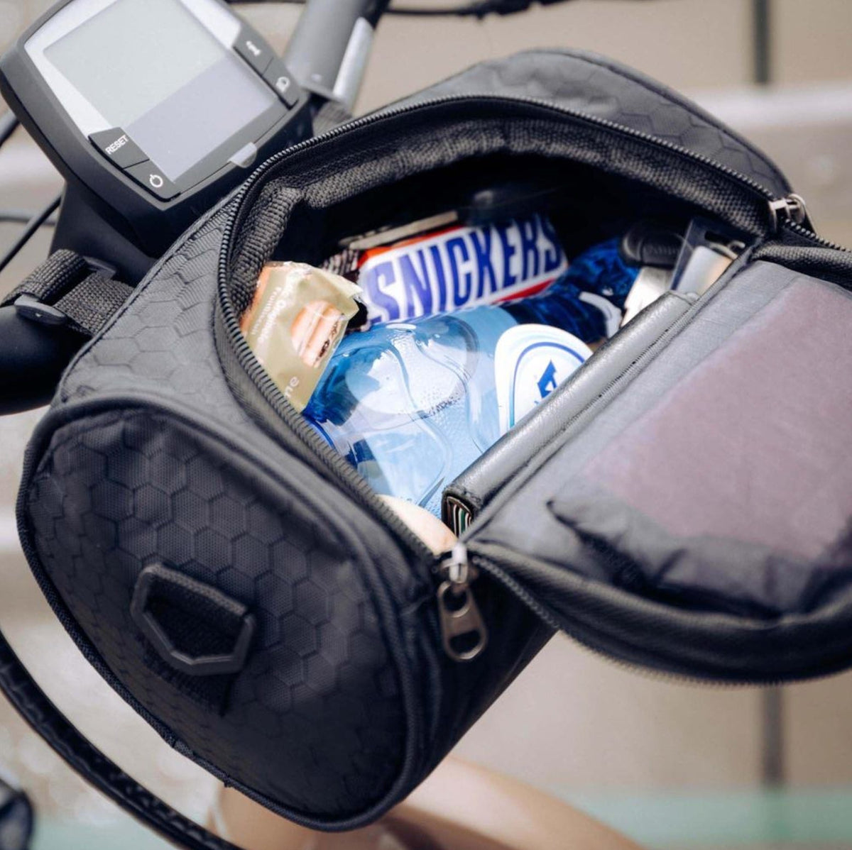 Taška na řídítka jízdního kola | Dotykové okénko | Vodoodpudivá a odnímatelná | RideCarry
