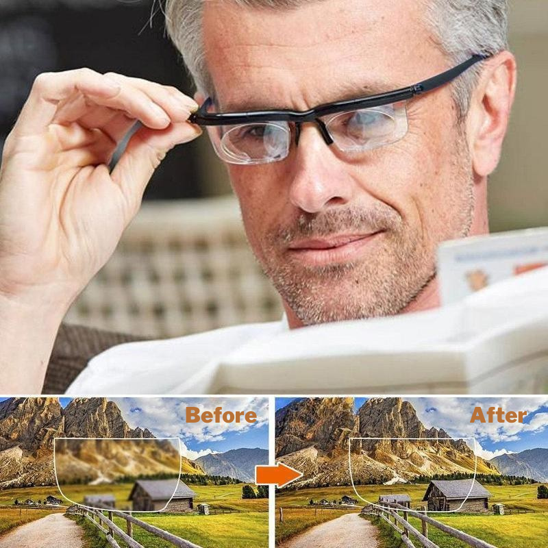 Lesebrille | Stufenlose Fokussierung | Klare Sicht | ZoomVista