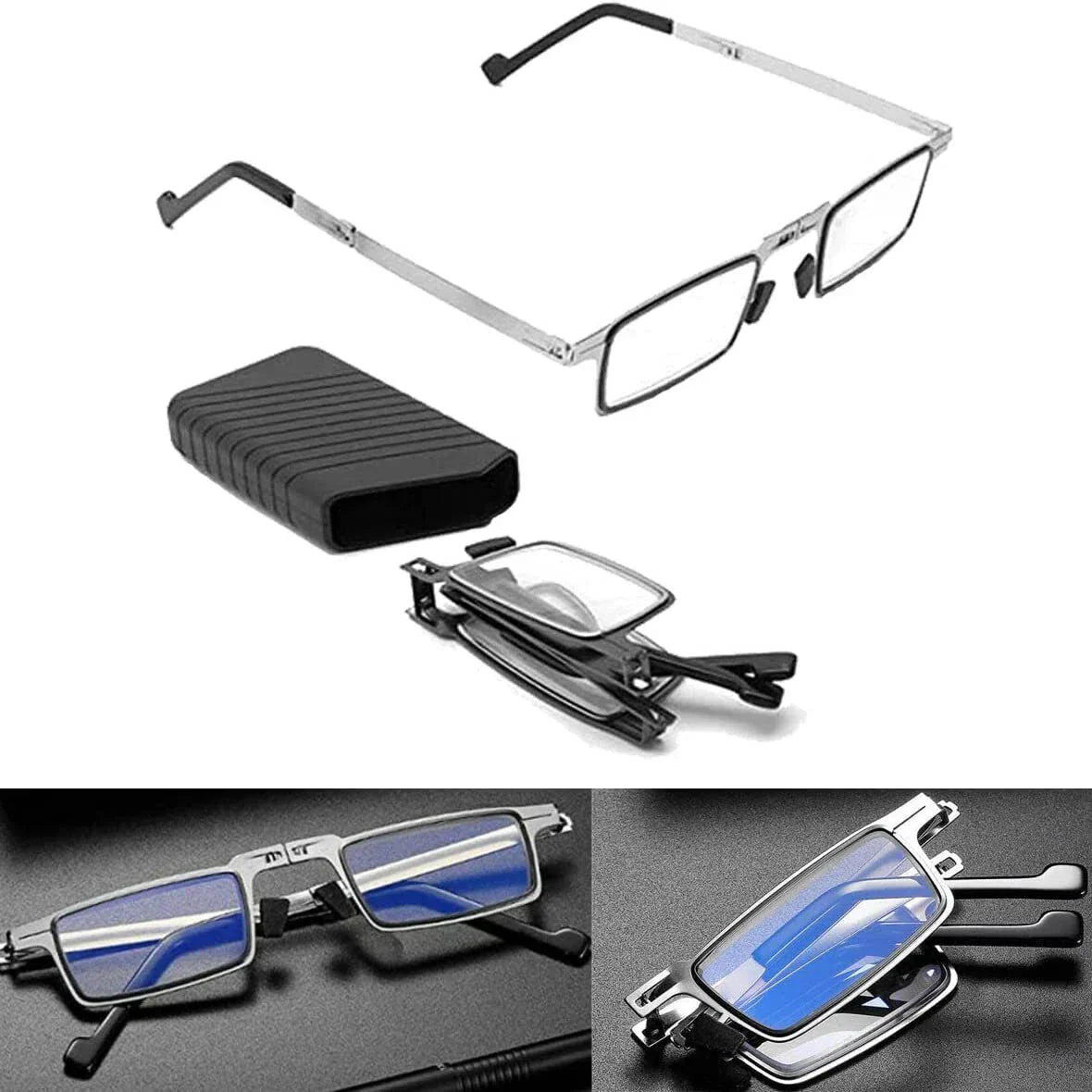 Lesebrille | Titan Rahmen | Kompakt im Etui | OptiFold