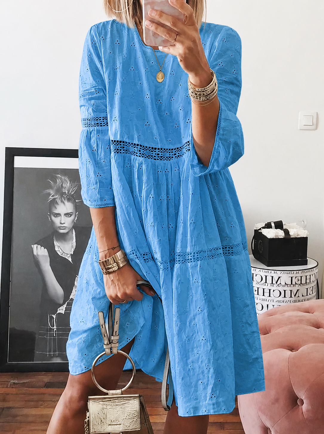 Lesly - Kleid mit gestickter Spitze