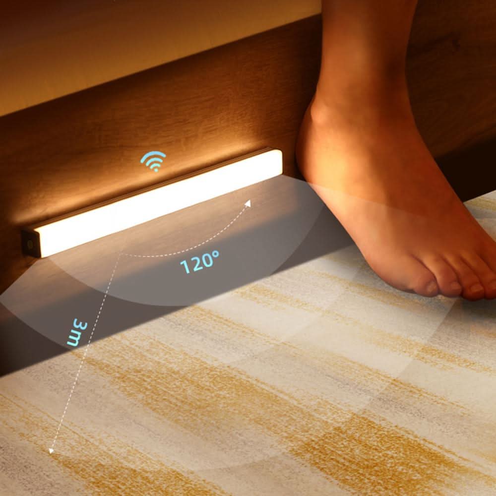 Lichtleiste | Kabelloses Nachtlicht mit Bewegungssensor | Warmes Orientierungslicht | Sensolux