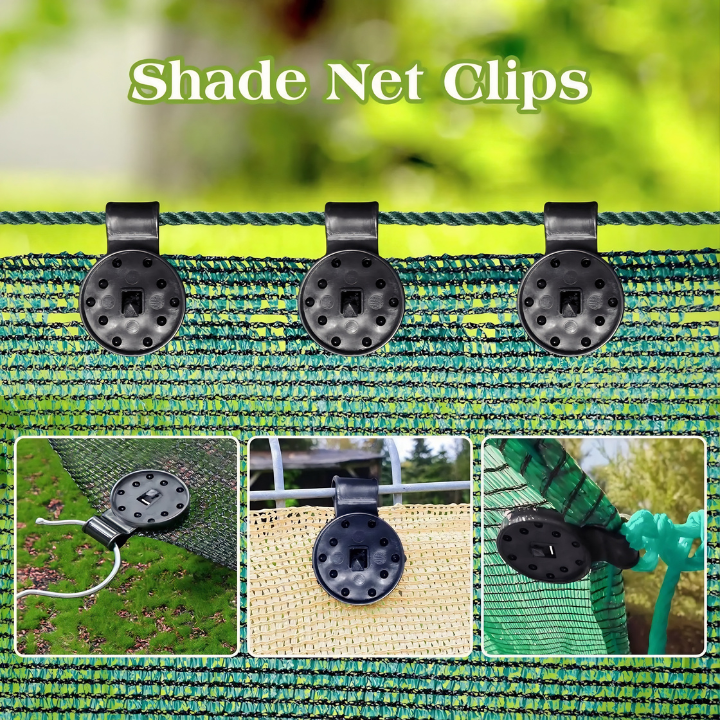 Lock-Grip-Clips Schattennetz | Kunststoff 6×4 cm | Markisentuch Sicher Befestigen | NetLock