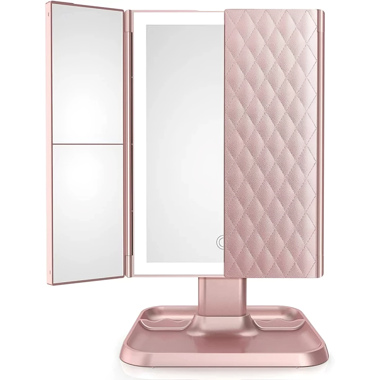 LuxeMirror™ | Dreifach gefalteter LED-Schminkspiegel