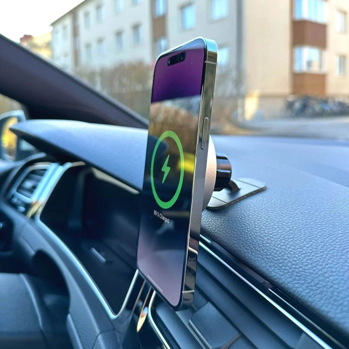 Magnetische Kfz-Halterung | Kabelloses MagSafe-Ladegerät | Hält & Lädt Zugleich | DriveMag
