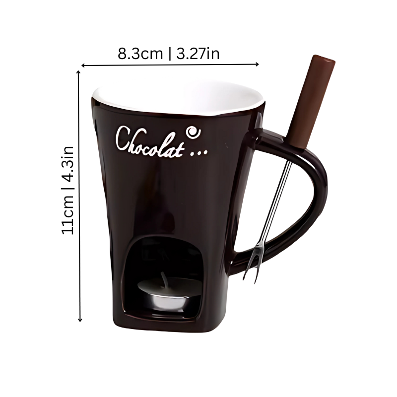 Fondue zážitek s rozpuštěnou čokoládou | Rozpouští čokoládu a sýr bez elektřiny | Vhodné do myčky nádobí | ChocoMelt