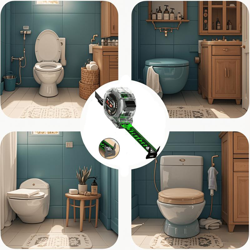 Maßband mit Leuchtband | Beidseitige Lasergravur | Selbstjustierender Haken | TrueLine