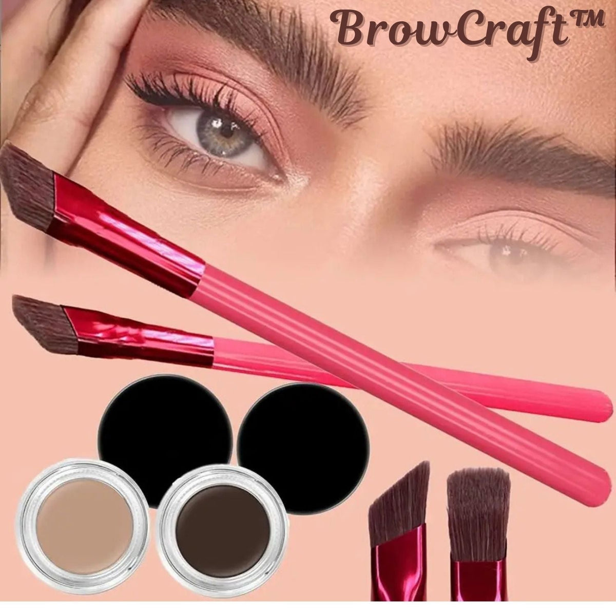 Microblading-Augenbrauenbürste für Damen | Ultrafeine Borsten, 3 Farbtöne | Natürlicher, wischfester und wasserfester Effekt