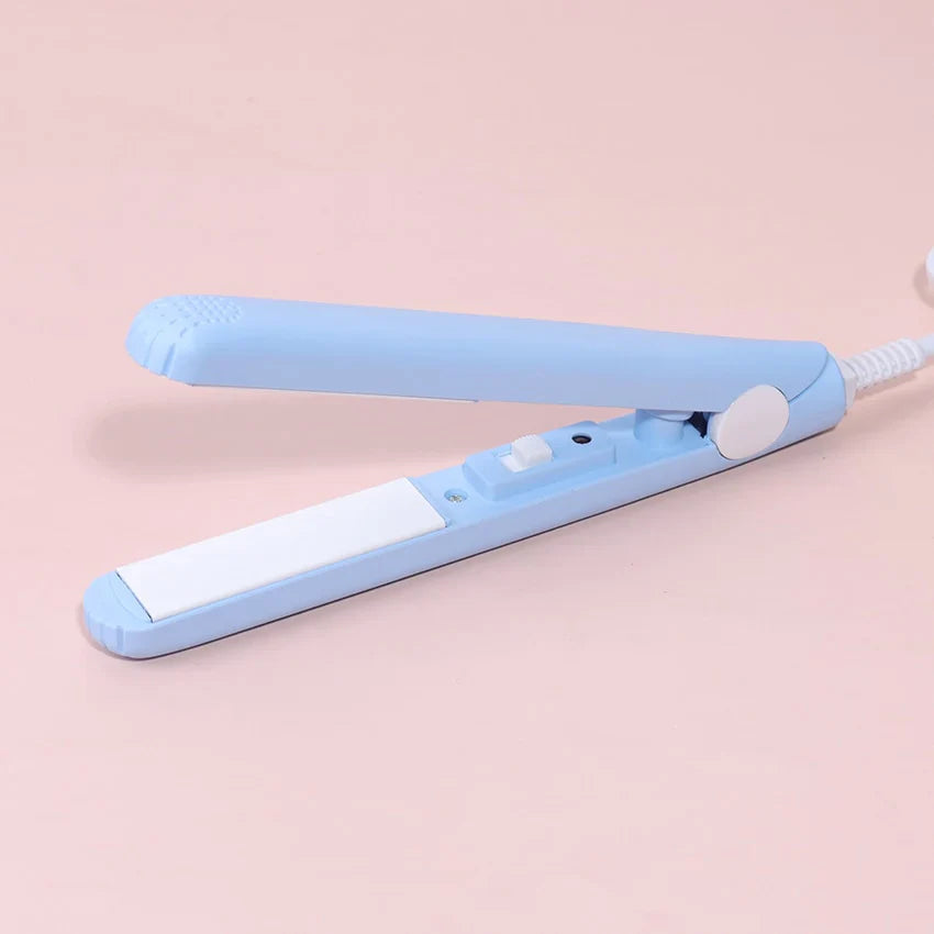 Mini-Haarglätter | 2-in-1 mit Turmalin-Keramikplatten | 190 °C, in 30 Sekunden Aufgeheizt | LuxeCurve