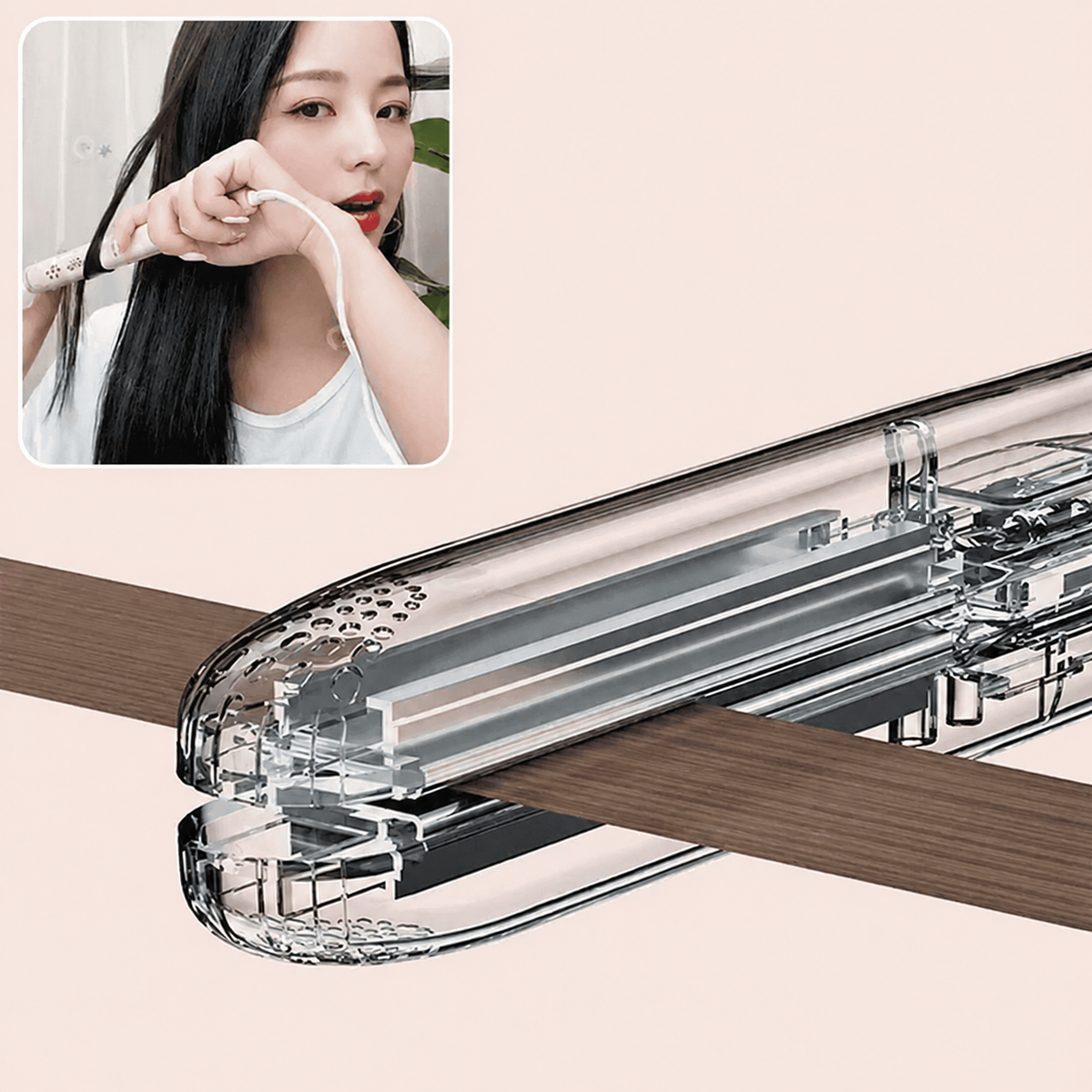 Mini-Lockenstab | 2-in-1 Lockenstab & Glätteisen | Kompakter Haarstyler | DuoWave