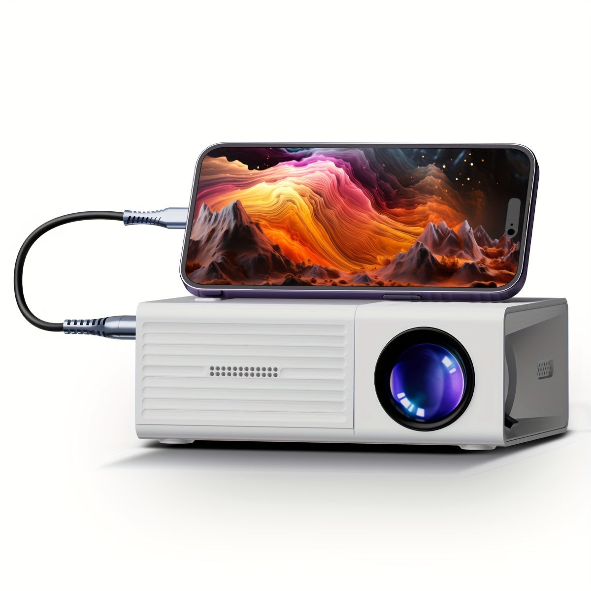 Mini-Projektor | Handy-Anschluss | Großes Bild | ClarityBeam