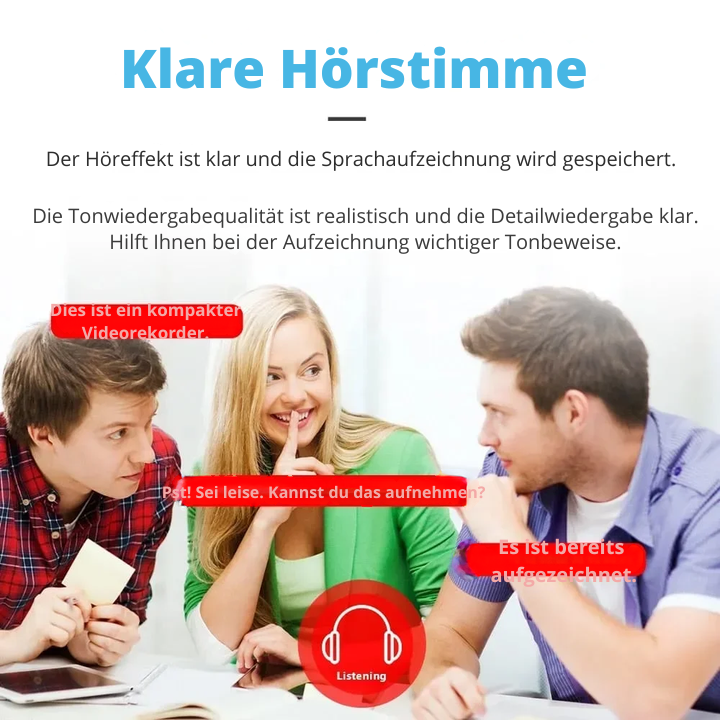 Mini Überwachungskamera | 1080p HD | WLAN & Bewegungserkennung | Nachtsicht