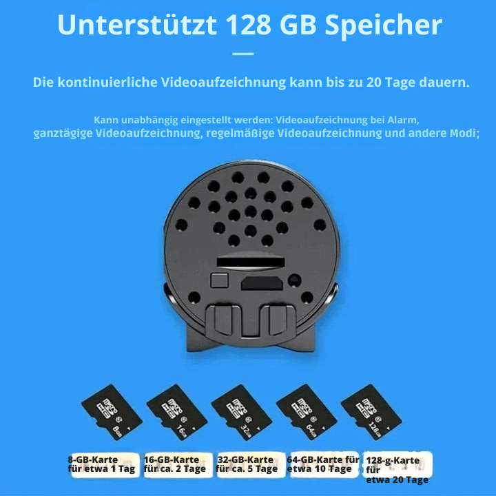 Mini Überwachungskamera | 1080p HD | WLAN & Bewegungserkennung | Nachtsicht