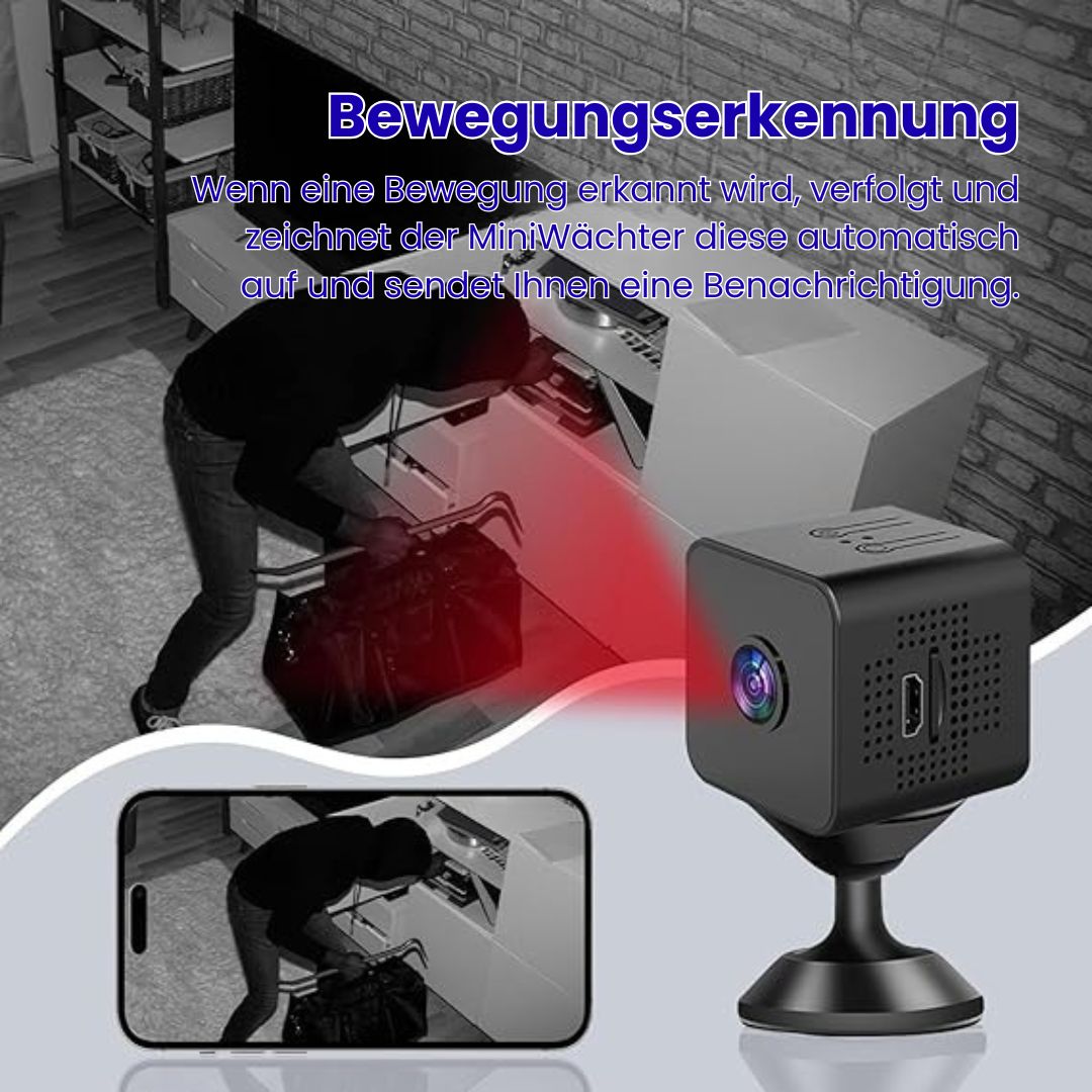 Minikamera| Live-Überwachung überall | Nachtsicht und Bewegungserkennung | SafeOrbit