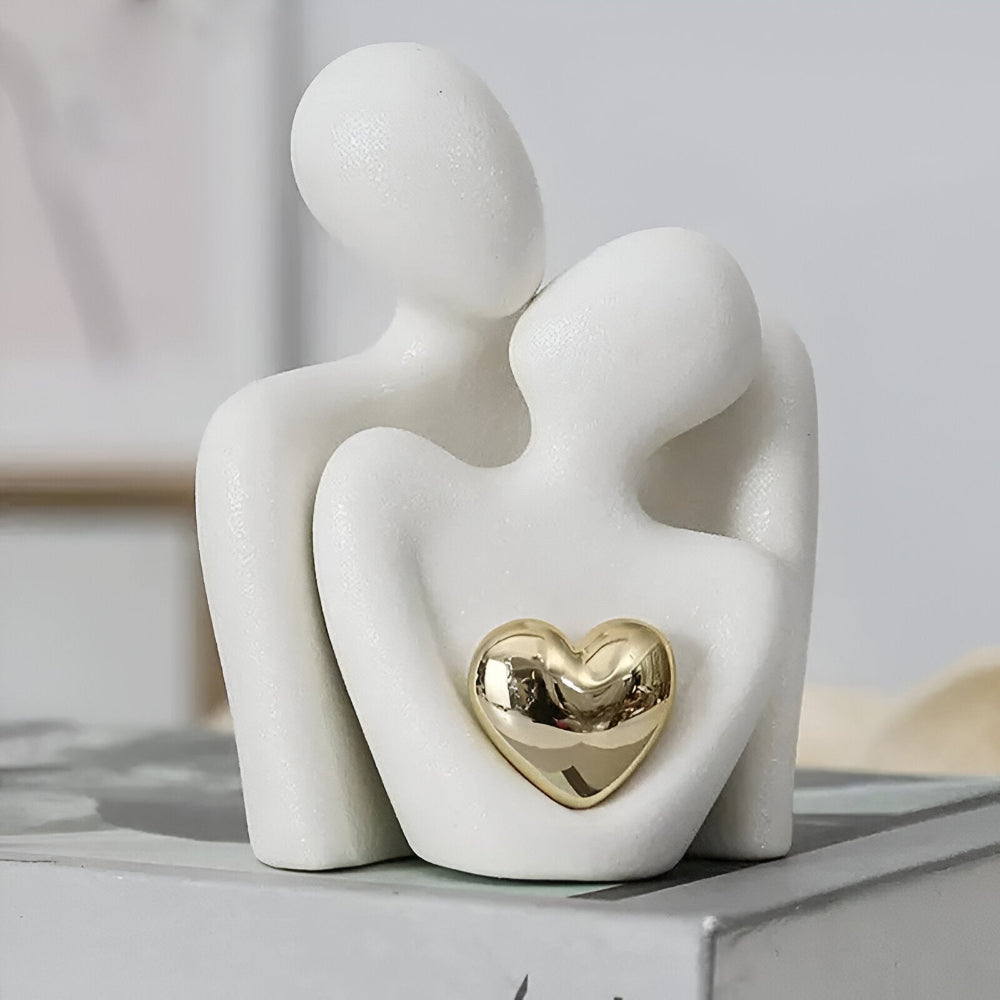 Minimalistische Paarfigur | Symbol für Nähe | Glatte Oberfläche | SilentPair