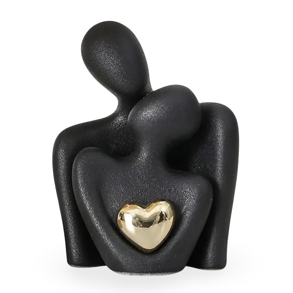 Minimalistische Paarfigur | Symbol für Nähe | Glatte Oberfläche | SilentPair