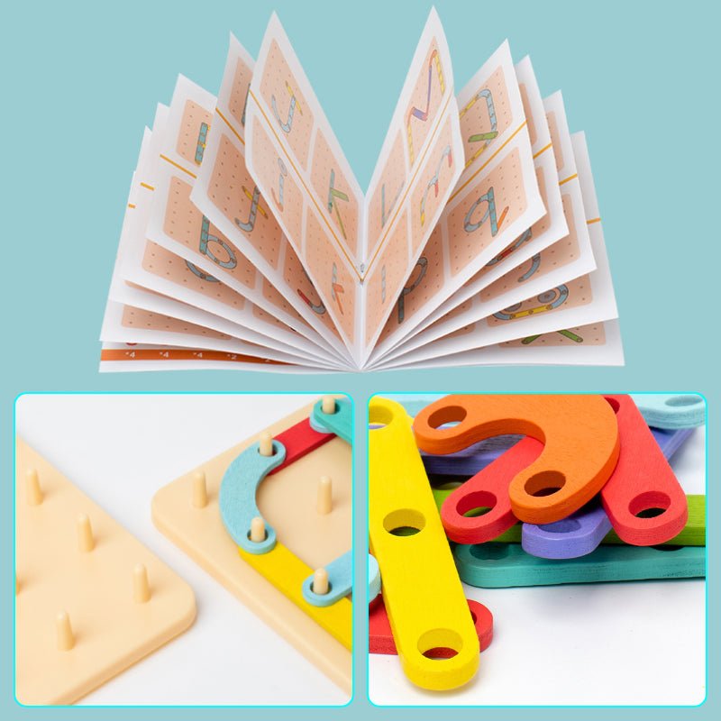 Montessori-Puzzle | mit Steckbrett & Formen | Holz, Ab 3 Jahren | FormFuchs
