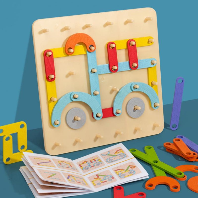 Montessori-Puzzle | mit Steckbrett & Formen | Holz, Ab 3 Jahren | FormFuchs