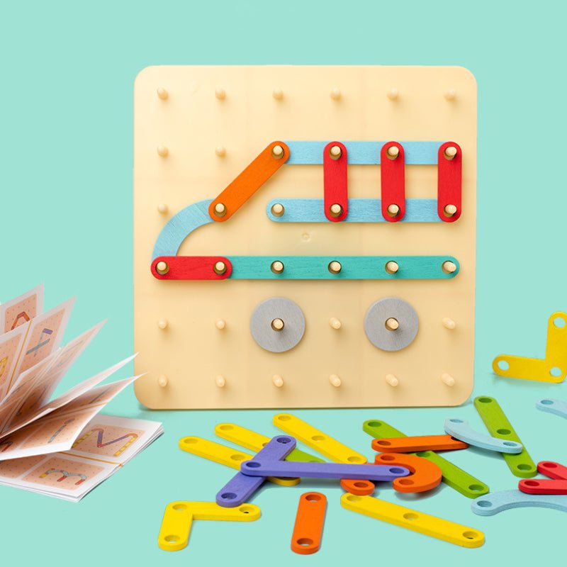 Montessori-Puzzle | mit Steckbrett & Formen | Holz, Ab 3 Jahren | FormFuchs