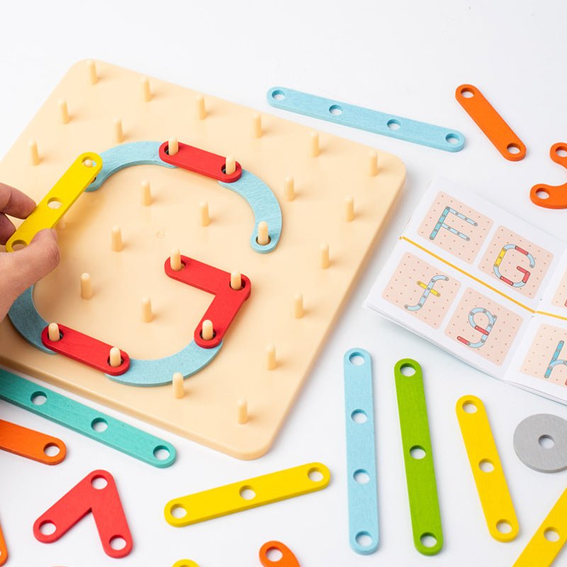 Montessori-Puzzle | mit Steckbrett & Formen | Holz, Ab 3 Jahren | FormFuchs