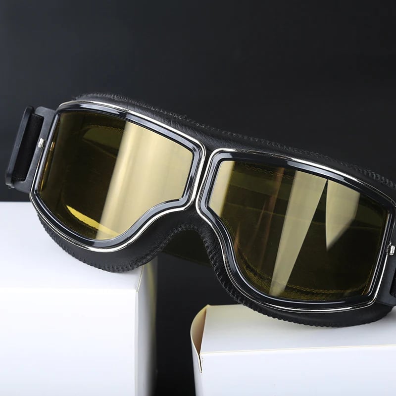 Motorradbrille | UV-Schutz | Stoßfest & Verstellbar | RetroGoggles