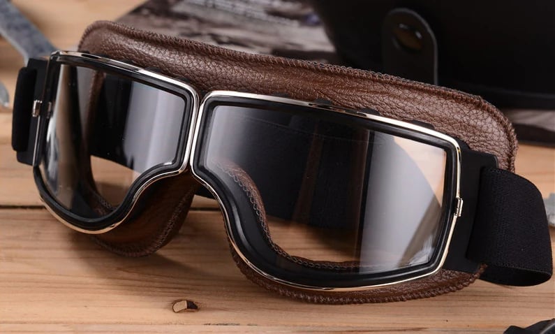 Motorradbrille | UV-Schutz | Stoßfest & Verstellbar | RetroGoggles