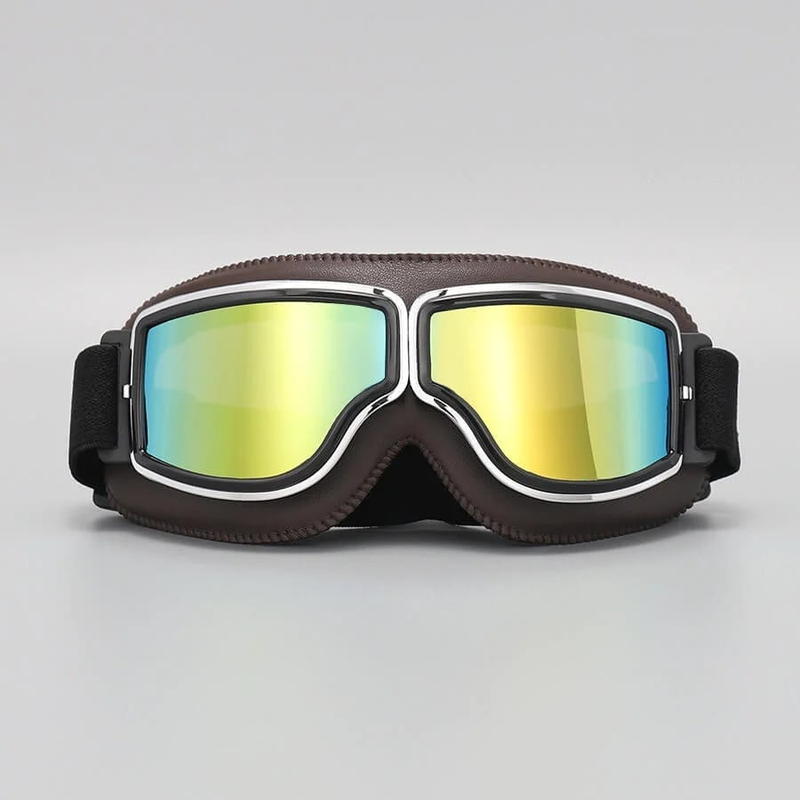 Motorradbrille | UV-Schutz | Stoßfest & Verstellbar | RetroGoggles